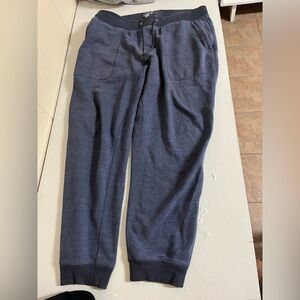 J. Crew Double Brushed Fleece Dark Blue Joggers